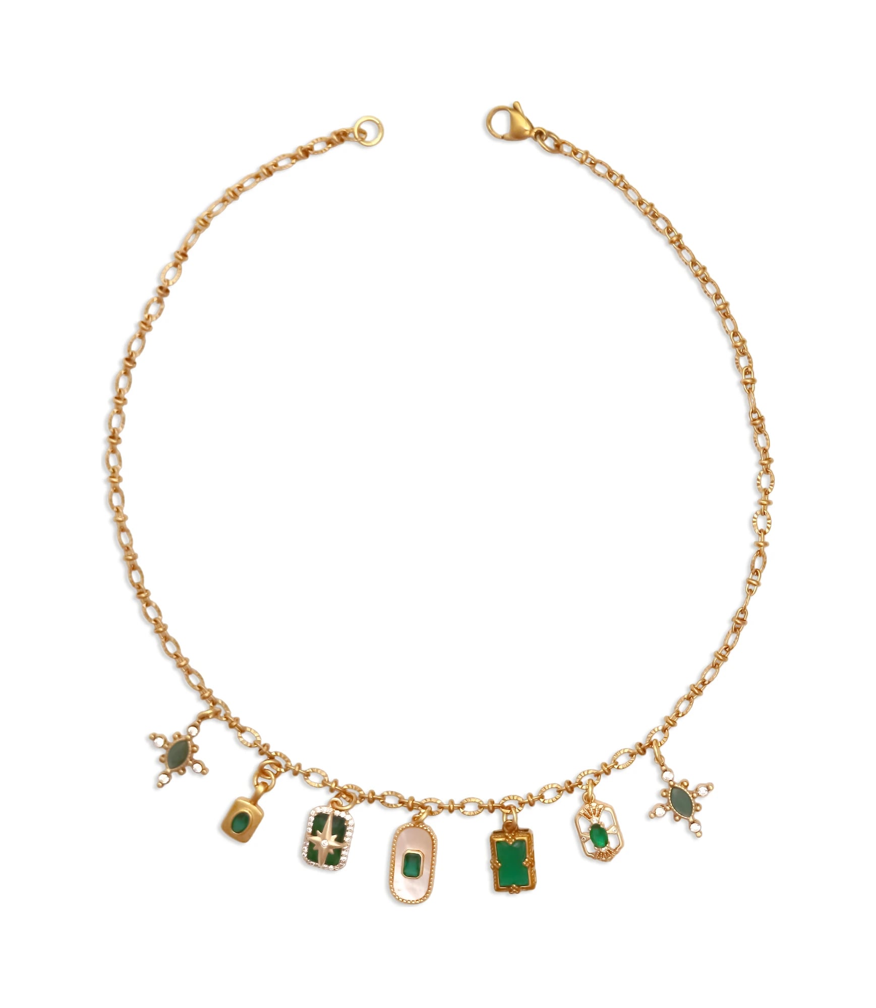 Gilded Emerald Necklace