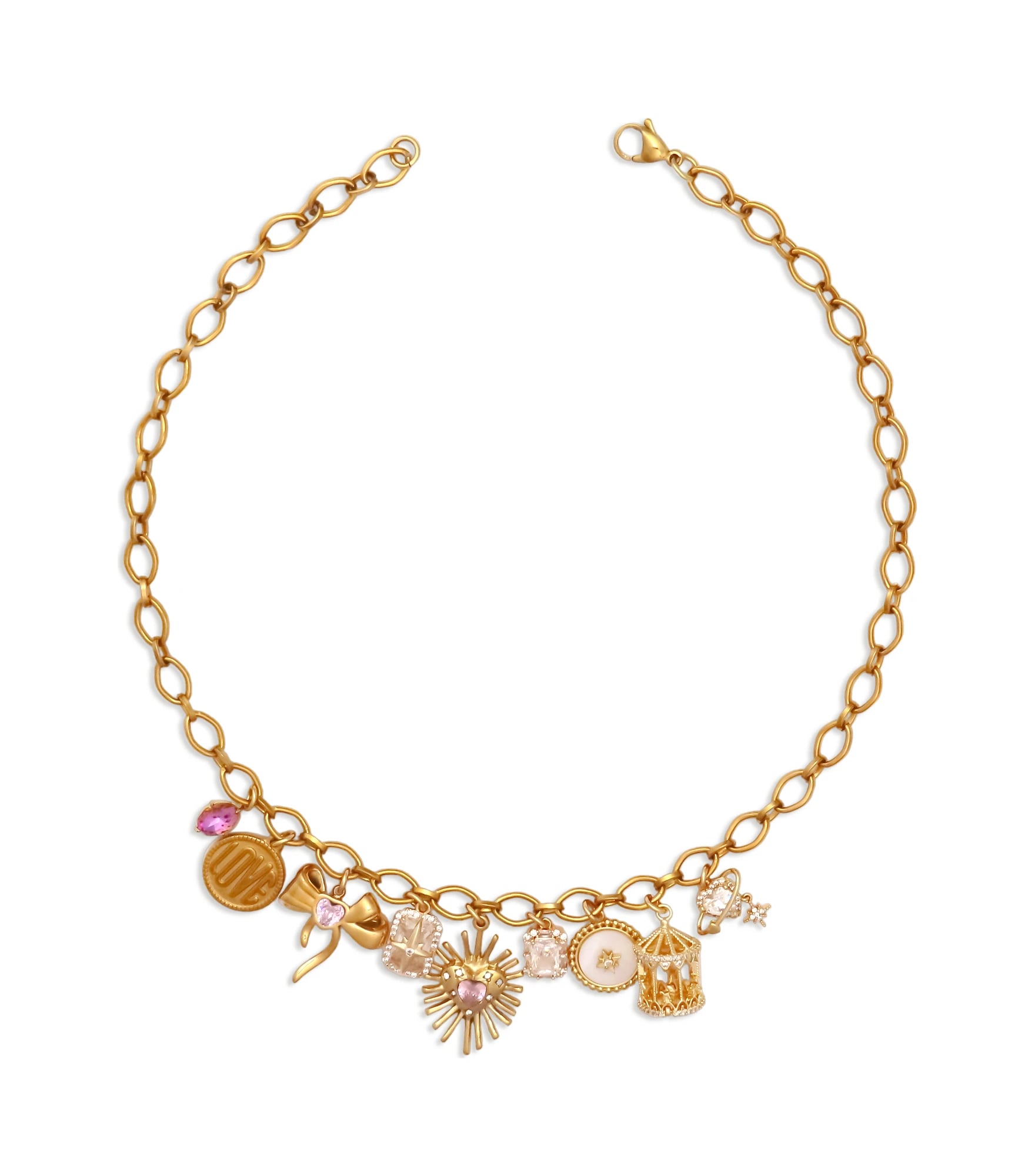 Radiant Pink Sunbeam Necklace