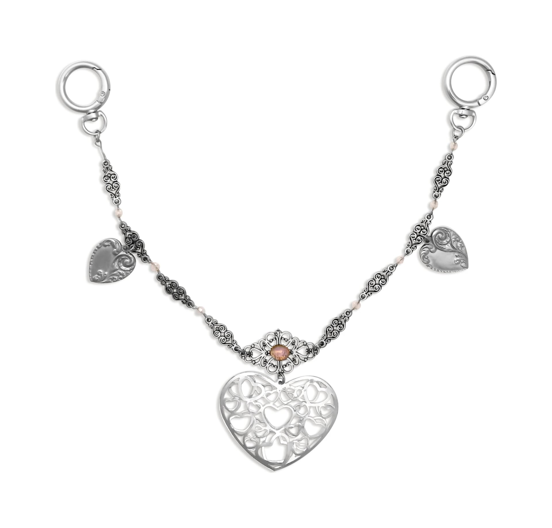 Filigree Heart Purse Chain
